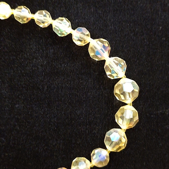 Vintage Amber Cut Crystal Necklace - Picture 4 of 10